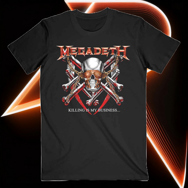 MEGADETH killing is my business back print track list Band Tshirt