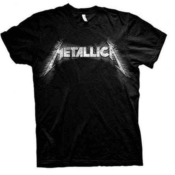 METALLICA Spiked Back Print Band T-shirt