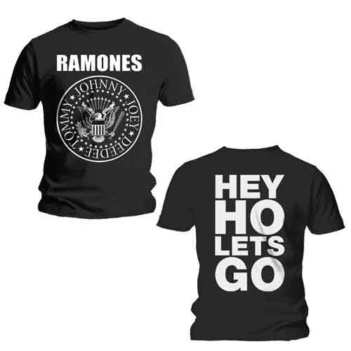 RAMONES hey ho lets go back print Band Tshirt